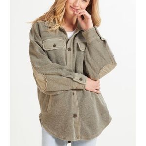 (SOLD) Free People Ruby Shirt Jacket Dirty Olive Green XS